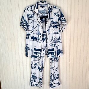Katie Kime Size Small Marfa Toile Pajama Set